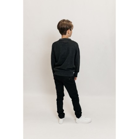 Jumper for boys, height 110-116 cm, dark gray color-4