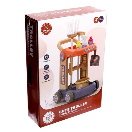 Game set "Cleaning" on a cart, with accessories-12