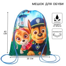 A bag for shoes with a pocket, 35x42 cm, puppy patrol