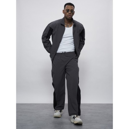 Male tracksuit, size 48, gray color-16