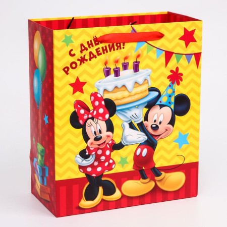 Gift package "Happy Birthday!" 23x27x11.5 cm, packaging, Mickey Mouse-2