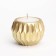 Candle "Shar" in a candlestick with sharp faces of gypsum, 7x6cm, gold