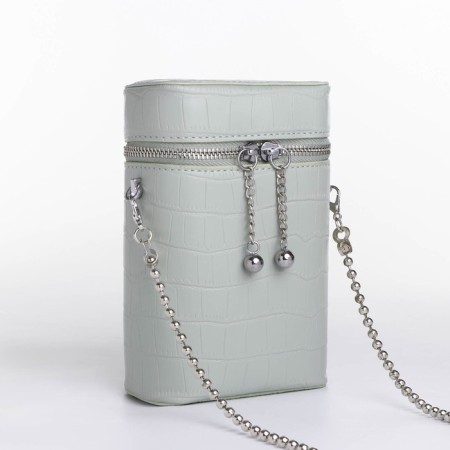 Cross-Bodi bag, lightning department, long belt, green color-2