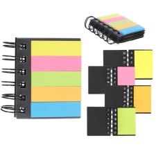 Bookmarks with adhesive edge (stickers) 15 x 50 mm, 75 x 75 mm, 6 colors of 25 sheets, paper, Devente Book Neon, a package with euro suspension