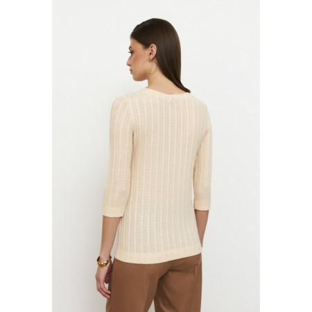 Female jumper Eliseeva Olesya, size 58, beige color-1