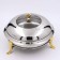 Stainless steel marmitis is round on a heating stand, 26 × 22 cm, glass cover