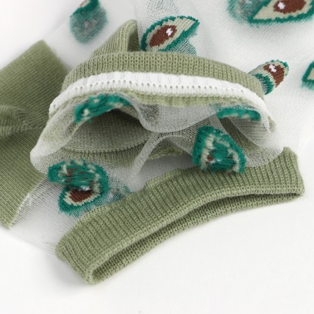 Women's socks "avocado", green color, size 23-25 ​​(36-40)-3