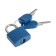 The castle of a hinged suitcase, small, blue