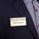 Badge horizontal, external 77x42 mm, internal 75x40 mm, magnet