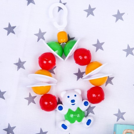 Suspension - rattle "Sunny Bear" on a crib, stroller, color mix, aelytes-4