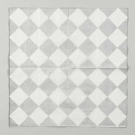 Paper Napkins "Black Rombics" 33x33 cm, set 20 pcs.-2