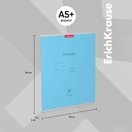 Notebook 12 sheets in the Erichkrause Classe Classic, Blue-7