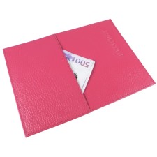 Cover for a passport with a pocket, pink color
