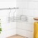 Railing shelf angular, 1 tier, 20 × 21 × 27.5 cm, d = 25 mm, chromium color