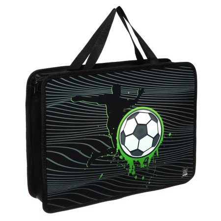 A4 notebook folder on zipper plastic 75mm 330 x 260 PM-A4-26 MAL “September 1: Football”-1