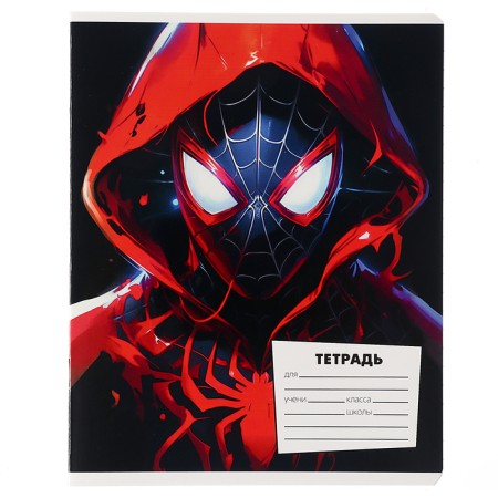 Notebook in a line of 18 sheets, 5 types of mix, cover coated cardboard, spider-man-2