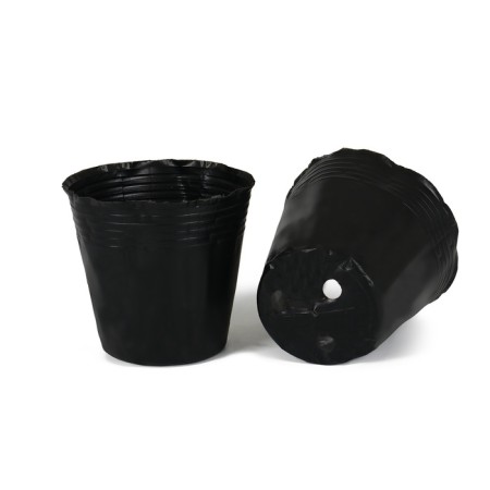 Polyethylene pots for seedlings, 600 ml, 12.5 × 12.5 × 10.5 cm, thickness 50 μm, black, Greengo-5
