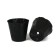 Polyethylene pots for seedlings, 600 ml, 12.5 × 12.5 × 10.5 cm, thickness 50 μm, black, Greengo