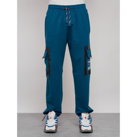 Sports male pants, size 50, blue color-7