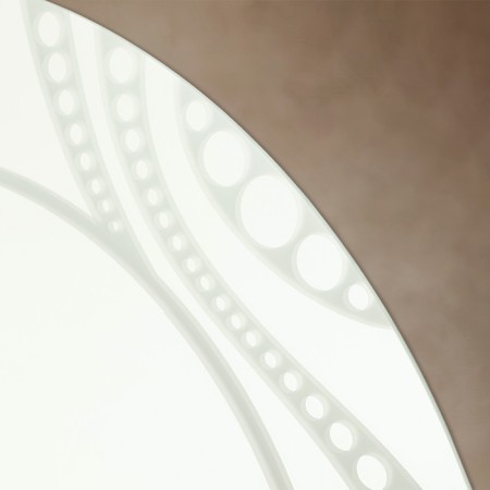 Mirror, wall, with sandblasting graphics, 50 x 50 cm-1