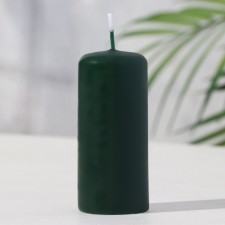 Candle - cylinder, 4x9 cm, 11 hours, 90 g, dark green