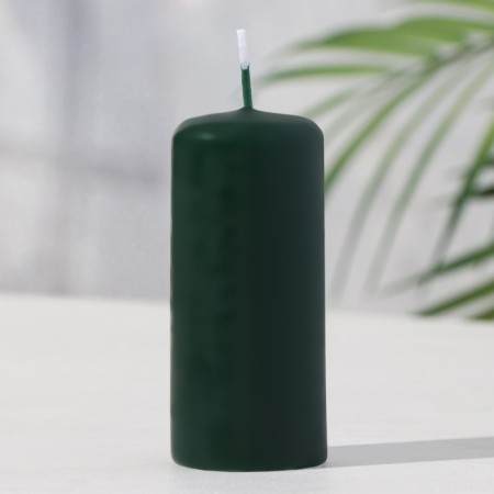 Candle - cylinder, 4x9 cm, 11 hours, 90 g, dark green