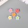 Decor for creativity plastic "Multi -colored forget -me -nots" set of 30 pcs 1x1 cm