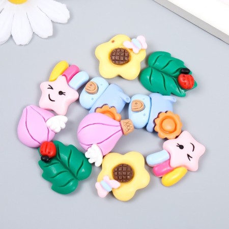 Decor for creativity plastic "Funny Assorted" set 10 pcs 2.8x2 cm-1