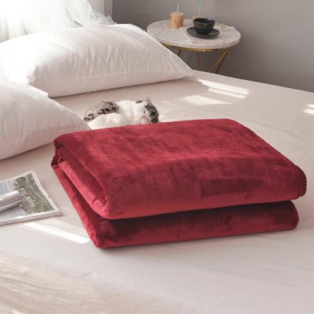 Sofia bedspread, size 220x240 cm, burgundy color-9