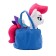 Soft toy pony, in a purse, zip, 25 cm