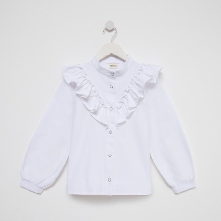 Blouse for girls minku color white, rr 128-5