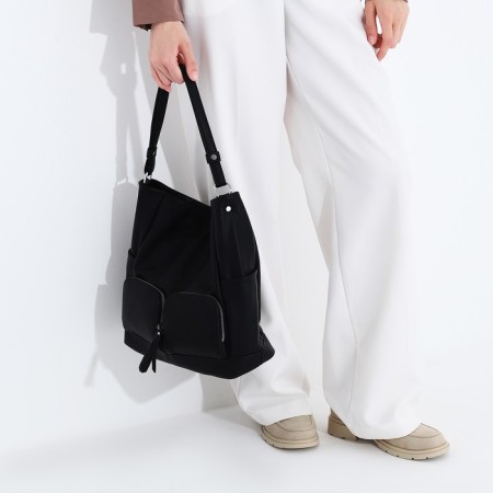 Bagon-tout on lightning, 3 outer pockets, black color-7