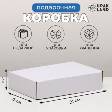 Self -charged box, white, 21 x 15 x 5 cm