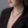 Pendant "Exclusive", ring, white color in gold, 42 cm