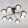 NoCciola chandelier, 8x60W E27, black color
