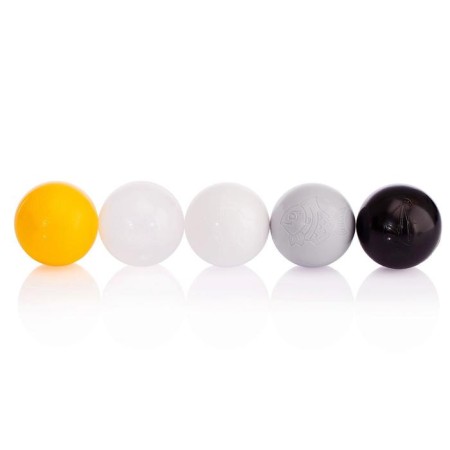 A set of balls 150 pcs, colors: yellow, gray, white, black, transparent-3
