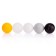A set of balls 150 pcs, colors: yellow, gray, white, black, transparent