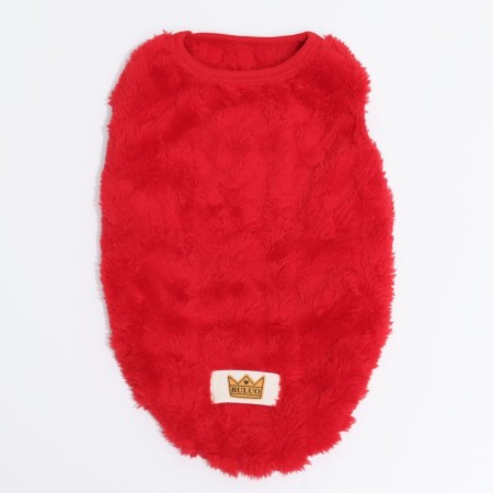 Knitted sweater, velor, size L (DS 35, Osh 30, OG 45 cm), red-7