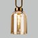 Suspended lamp with a glass ceiling FLOU, 40W, E27, 15x15 cm