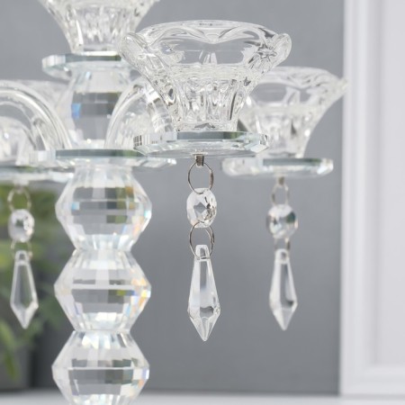 Glass of Glass for 5 candles "Candelabr" 19x23x23 cm-3
