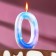 Candle in the cake on the spawning "Starfall", the number 0, 9 cm, giant