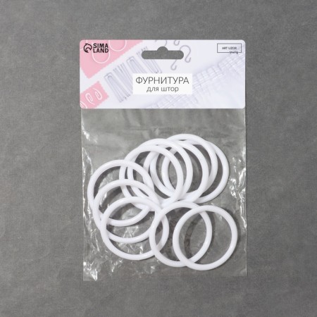 Ring for curtains, d = 40/50 mm, 10 pcs, white color-4