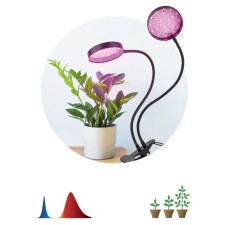 Lamp for plants on the clothespin ERA Fito-20w-ALED-R red-blue spectrum 20 W black 1047252