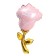 Foil ball 37 "Rose Watercolor", gold