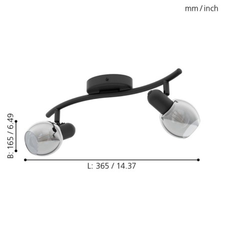 Pollica lamp, 2x28W E14, black color-1