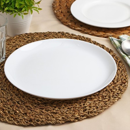 Plate flat diwali, d = 25 cm, white color-1