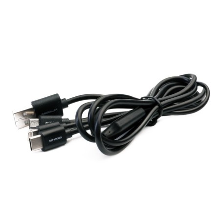 Cable 3 in 1 Ergolux ELX-CDC05-C02, USB-Microusb/ Lightning/ Type-C, 3A, 1.2M, Black