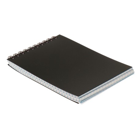 Notepad A6, 80 sheets in a cage on the crest Calligrata, plastic cover, black-1