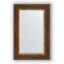 Mirror with fatset in the baguette frame - Roman bronze 88 mm, 56 x 86 cm, Evoform