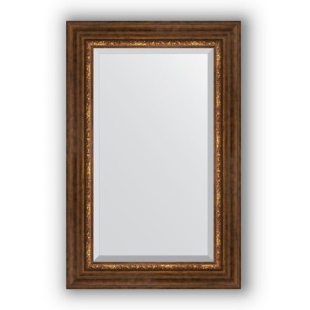 Mirror with fatset in the baguette frame - Roman bronze 88 mm, 56 x 86 cm, Evoform